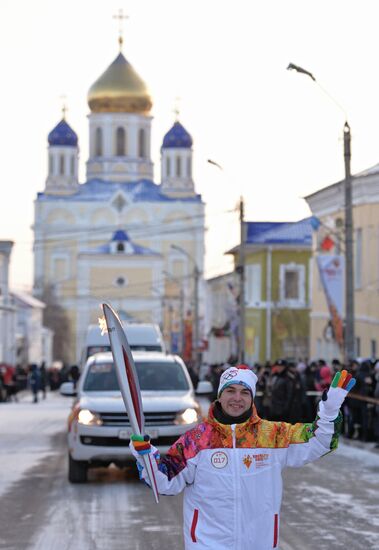 Olympic torch relay. Yelets