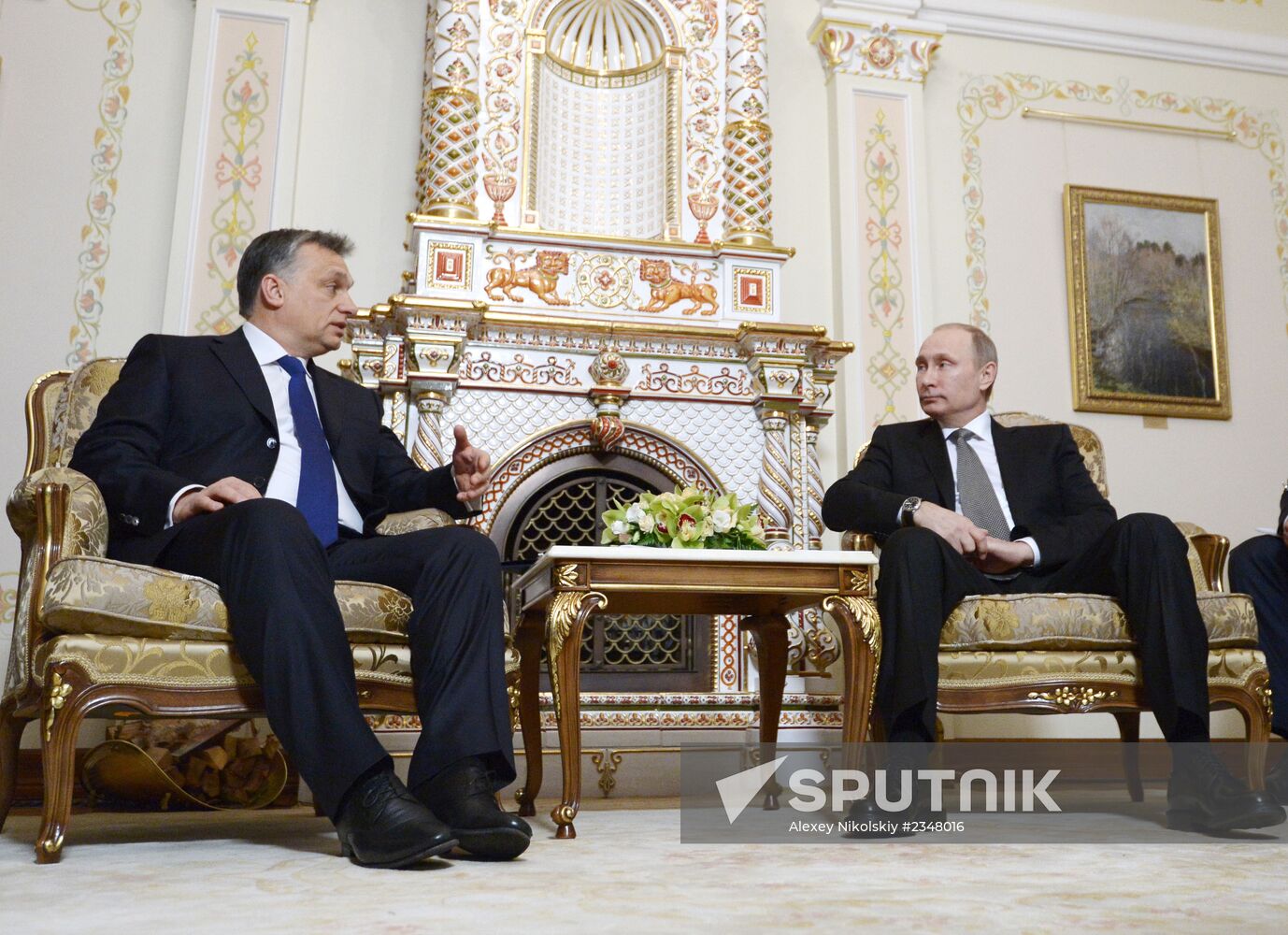 Vladimir Putin meets with Viktor Orban