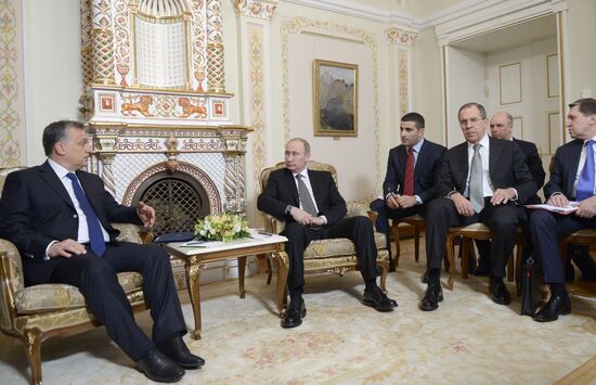 Vladimir Putin meets with Viktor Orban