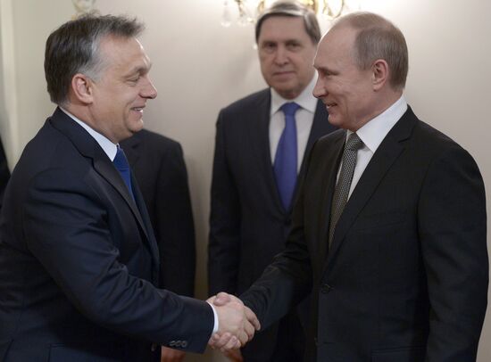 Vladimir Putin meets with Viktor Orban