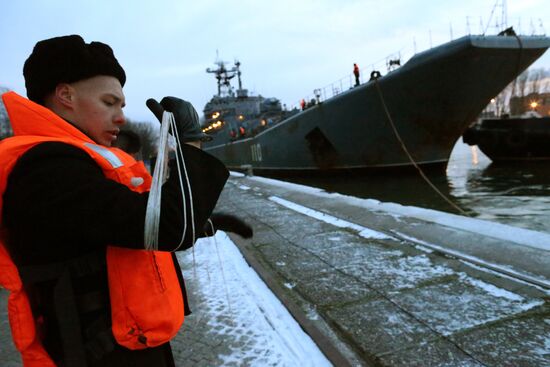 Major amphibious ship "Alexander Shabalin" returns to Baltiysk from sea
