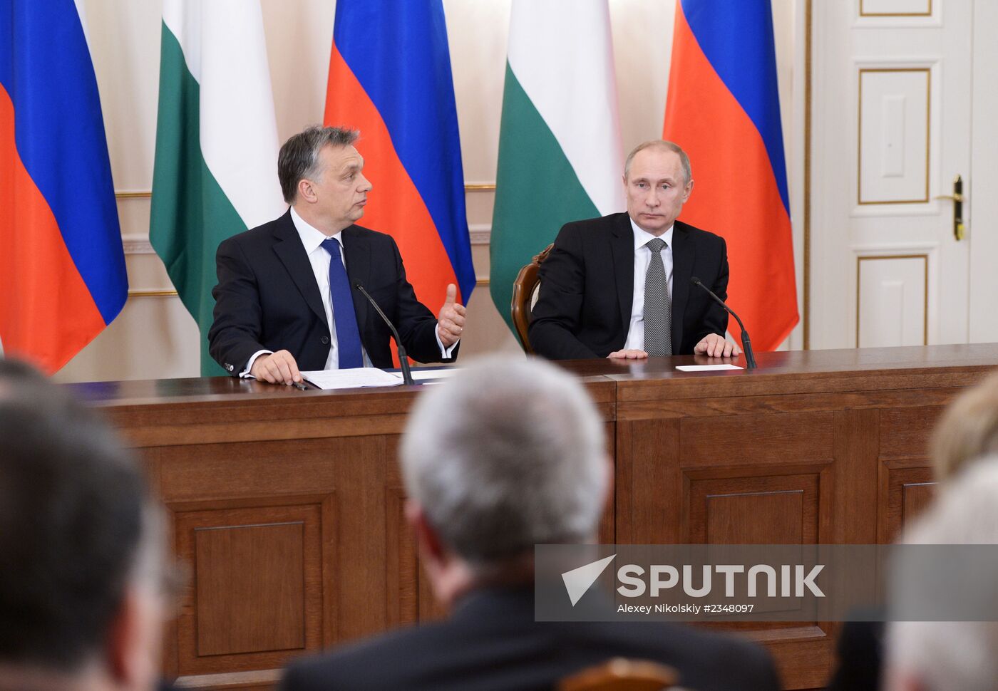 Vladimir Putin meets with Viktor Orban