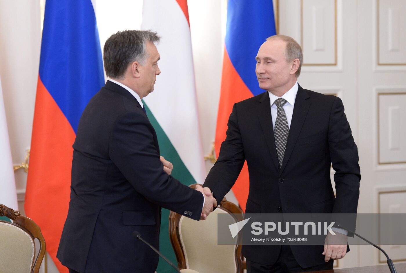 Vladimir Putin meets with Viktor Orban
