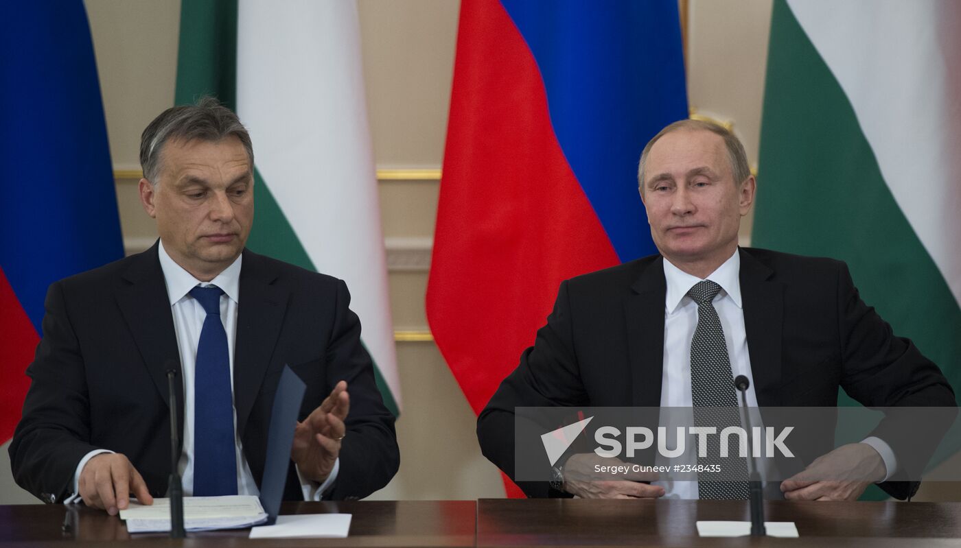 Vladimir Putin meets with Viktor Orban
