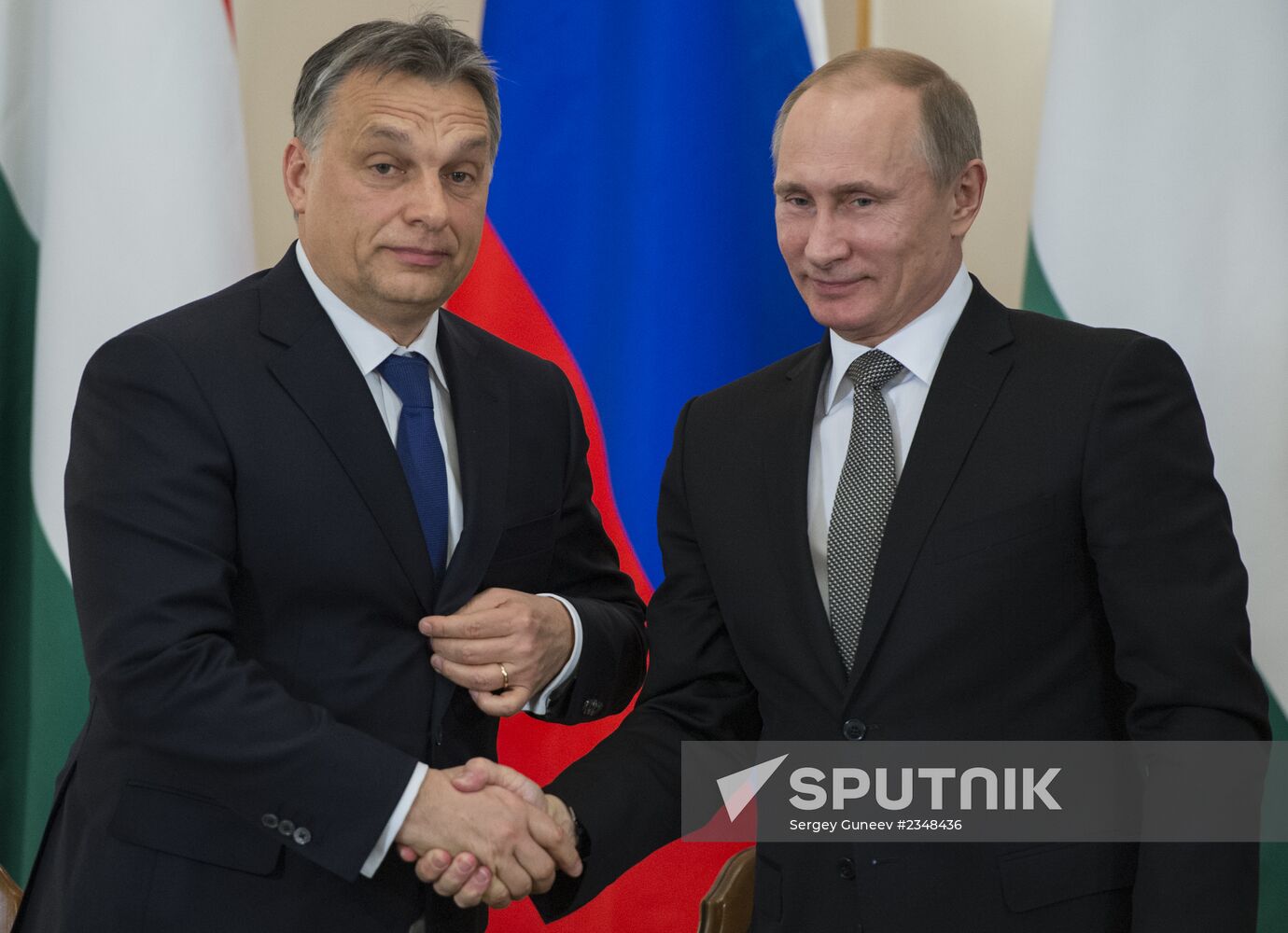 Vladimir Putin meets with Viktor Orban