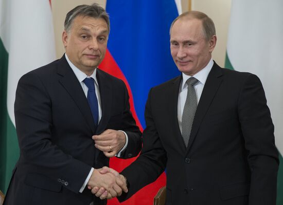 Vladimir Putin meets with Viktor Orban