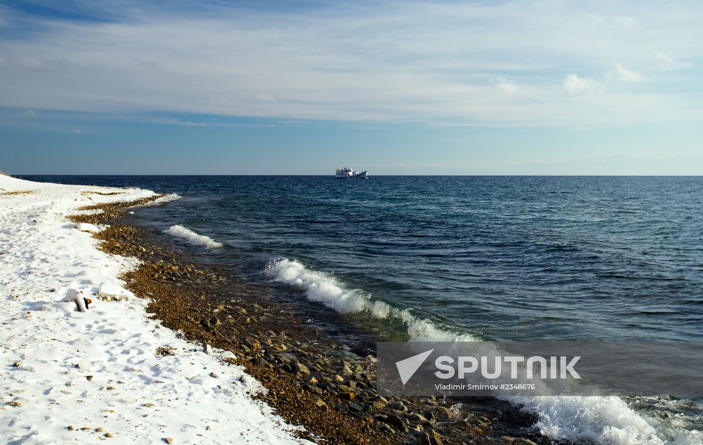 Lake Baikal in winter