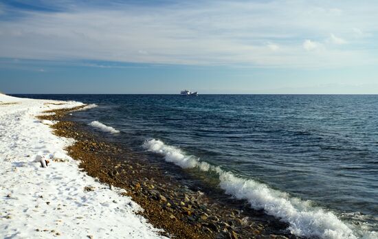 Lake Baikal in winter