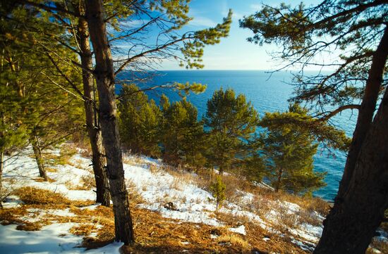 Lake Baikal in winter