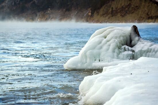 Lake Baikal in winter