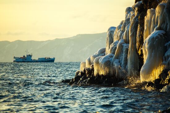 Lake Baikal in winter