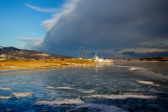 Lake Baikal in winter