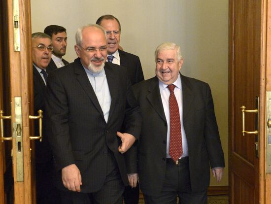 FM of Russia, Syria and Iran Lavrov, Muallem and Zarif's meeting