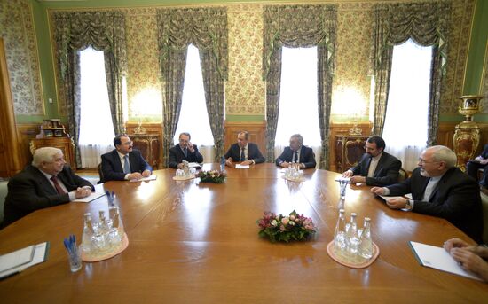 FM of Russia, Syria and Iran Lavrov, Muallem and Zarif's meeting