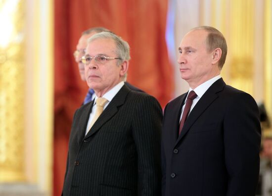Delivery presentation of credentials to President Vladimir Putin in the Kremlin