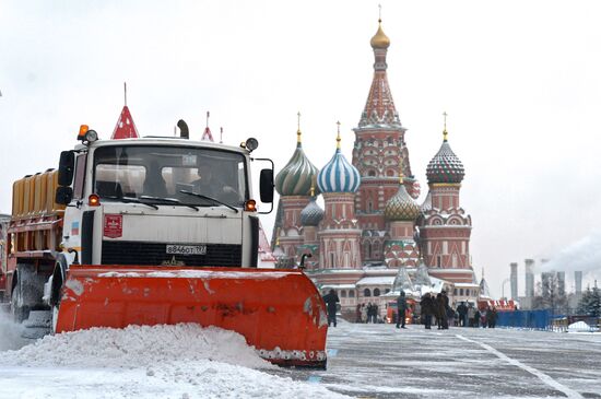 Heavy snowfall in Moscow
