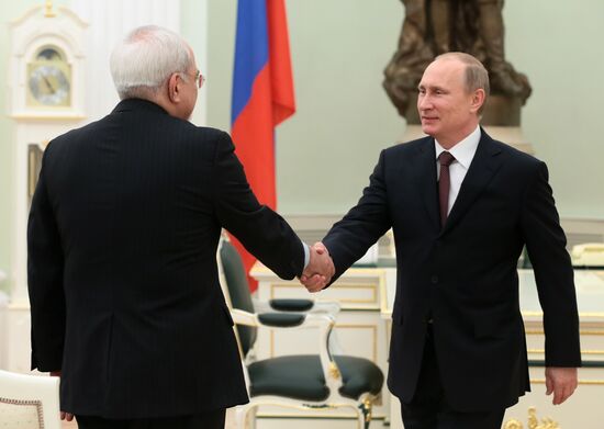 Vladimir Putin receives in Kremlin Javad Zarif