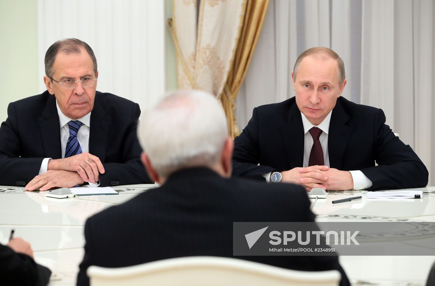 Vladimir Putin receives in Kremlin Javad Zarif