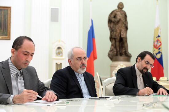 Vladimir Putin receives in Kremlin Javad Zarif