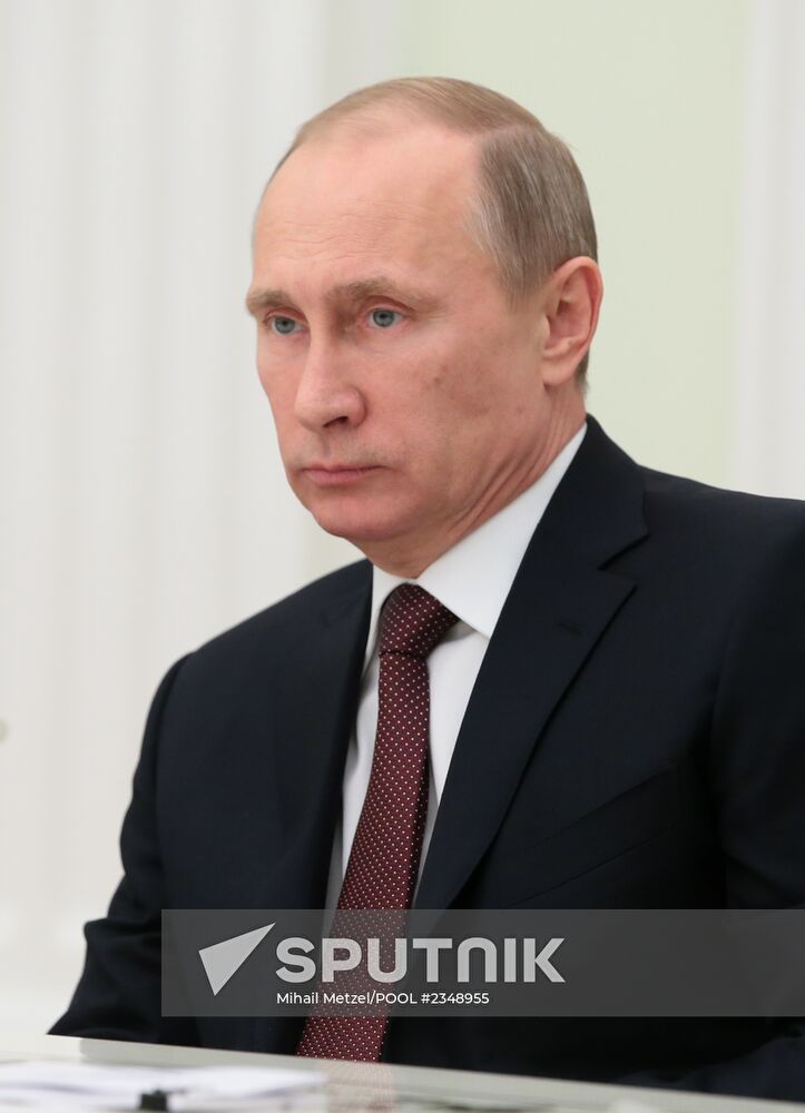 Vladimir Putin receives in Kremlin Javad Zarif