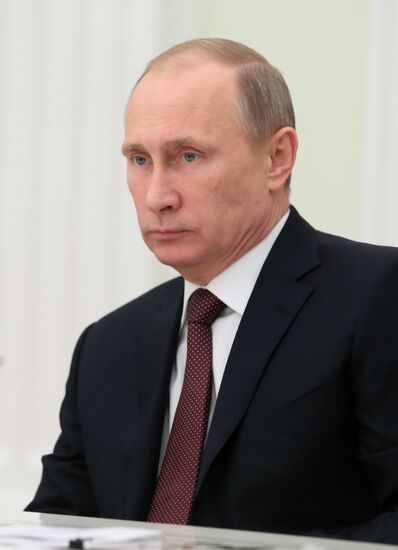 Vladimir Putin receives in Kremlin Javad Zarif