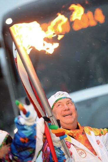 Olympic torch relay. Kursk