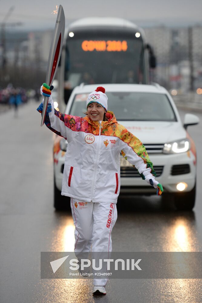 Olympic torch relay. Kursk
