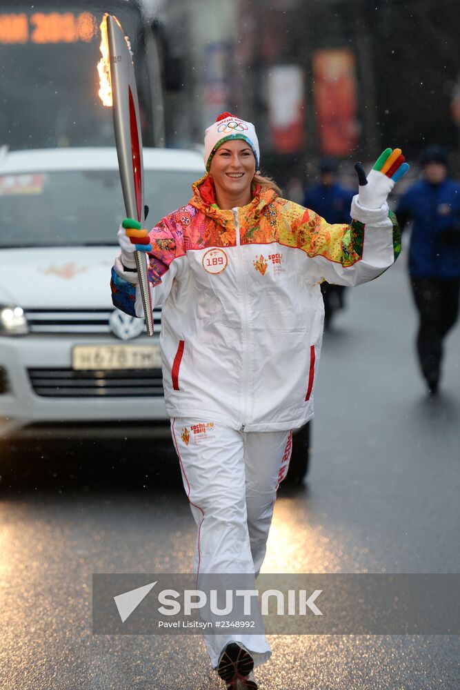 Olympic torch relay. Kursk