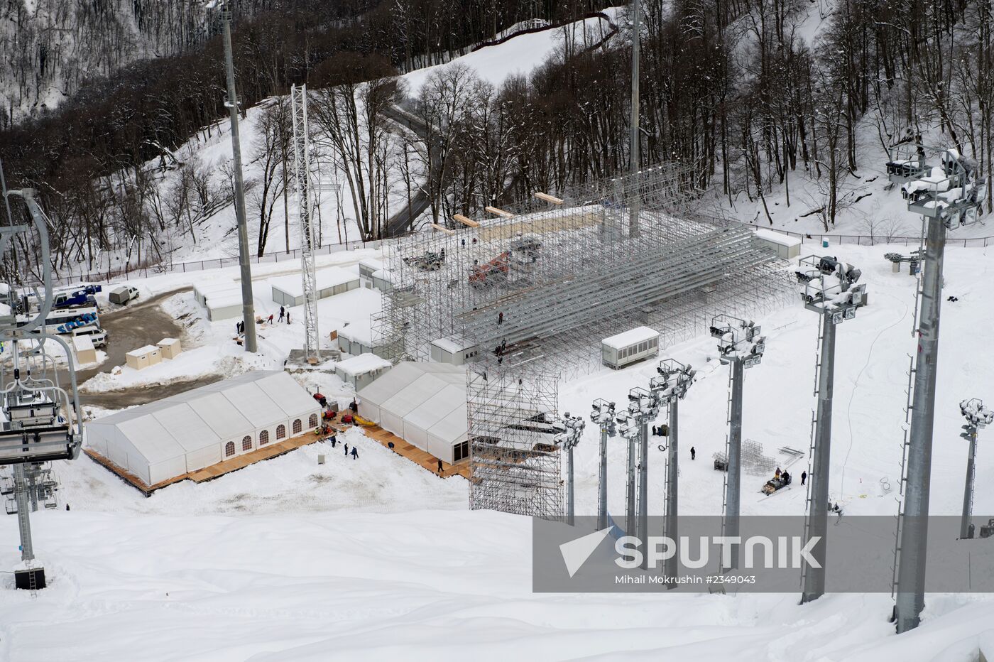 Views of Winter Olympics mountain cluster