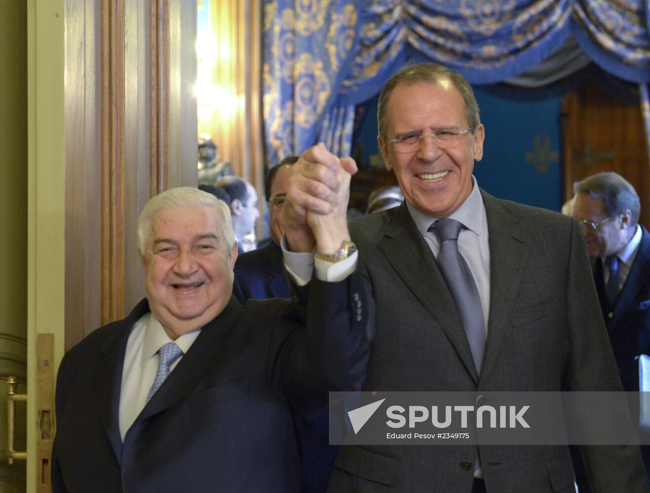 Russian foreign minister meets with Syrian counterpart