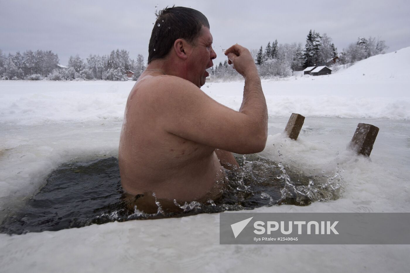 Russian Orthodox believers celebrate Epiphany