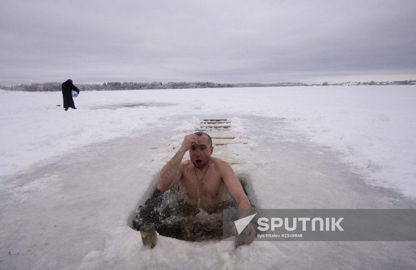 Russian Orthodox believers celebrate Epiphany