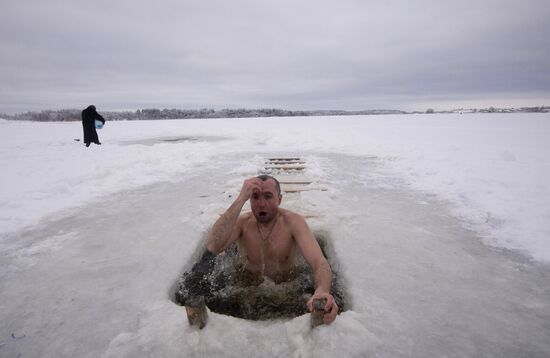 Russian Orthodox believers celebrate Epiphany