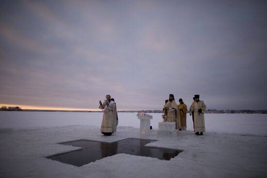 Russian Orthodox believers celebrate Epiphany