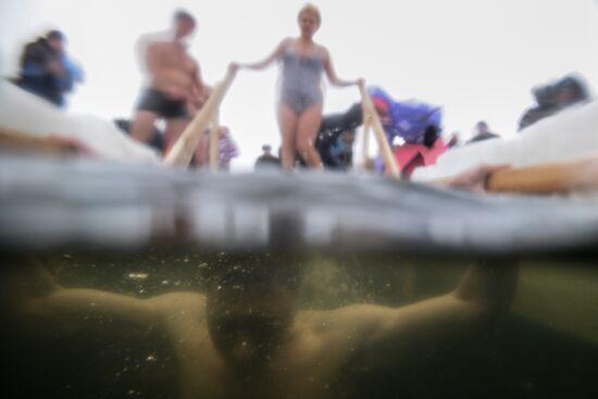Russian Orthodox believers celebrate Epiphany