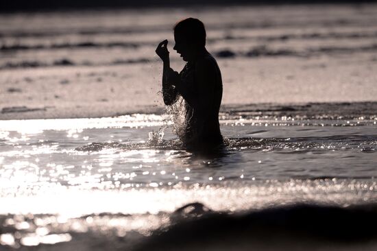 Russian Orthodox believers celebrate Epiphany