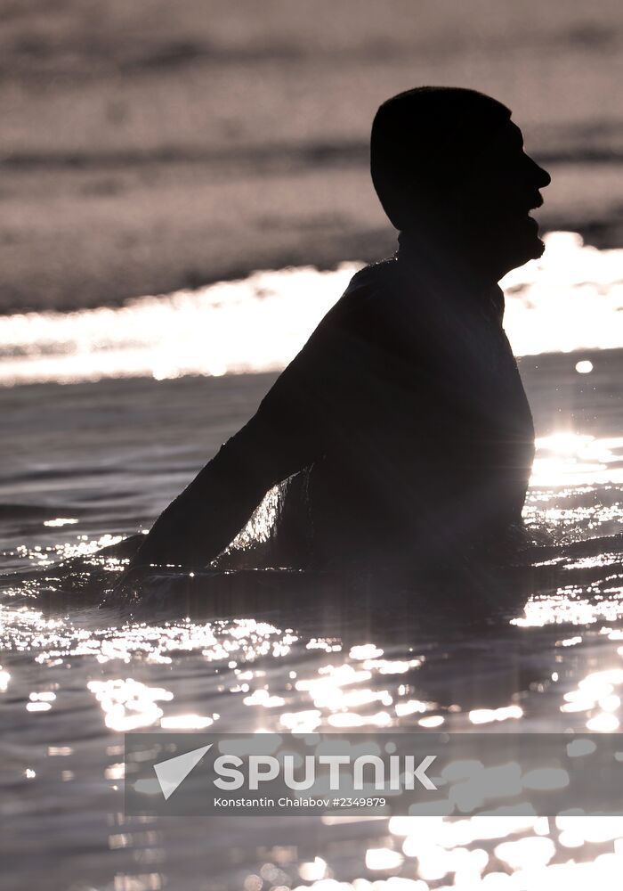Russian Orthodox believers celebrate Epiphany