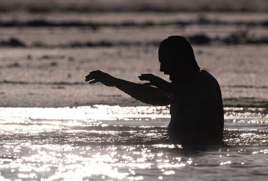 Russian Orthodox believers celebrate Epiphany