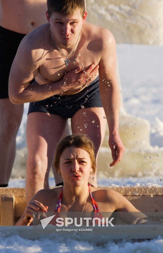Russian Orthodox believers celebrate Epiphany