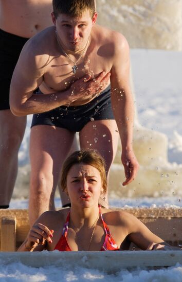 Russian Orthodox believers celebrate Epiphany