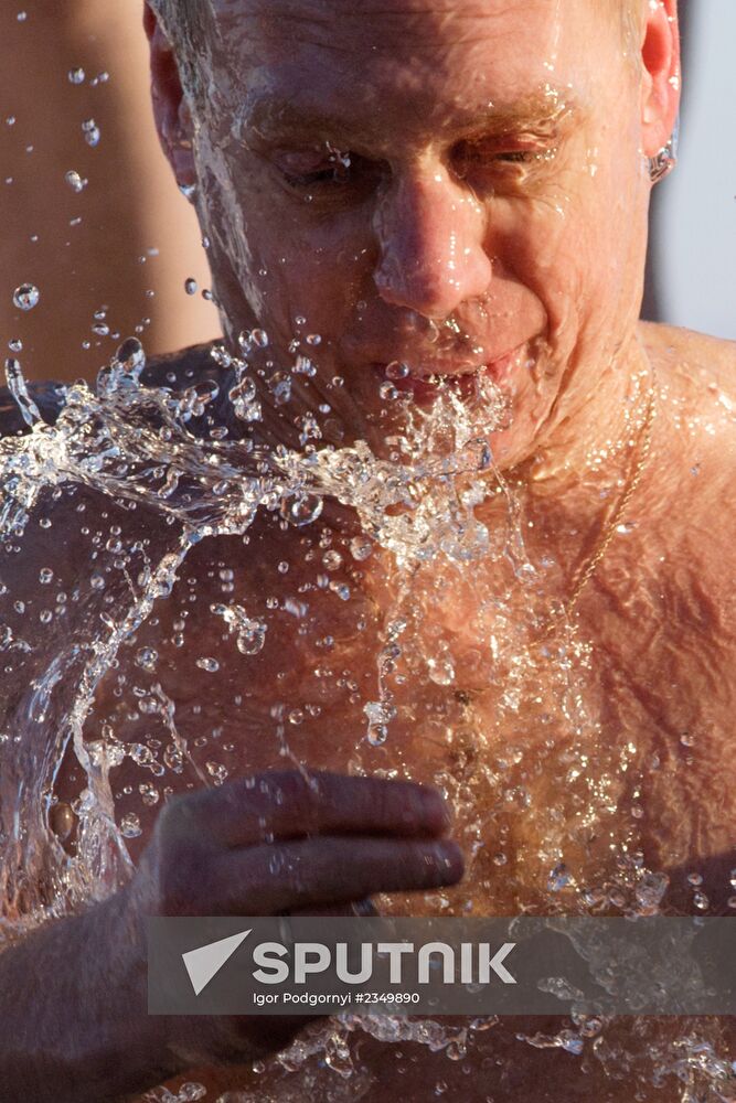 Russian Orthodox believers celebrate Epiphany