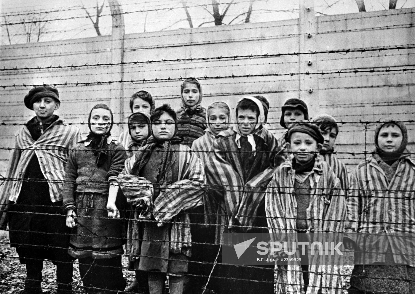 Children in Auschwitz concentration camp