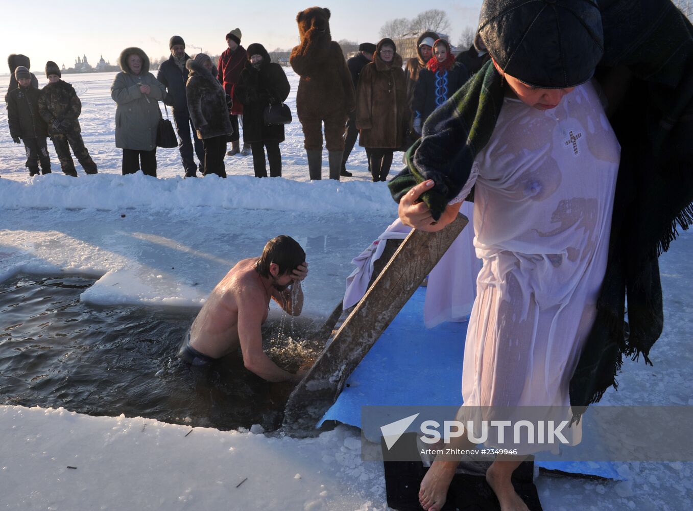 Russian Orthodox believers celebrate Epiphany