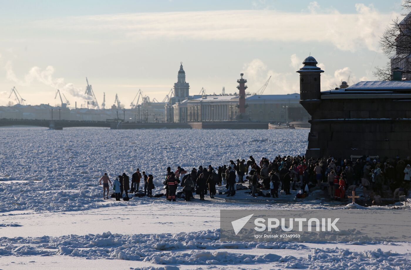 Russian Orthodox believers celebrate Epiphany