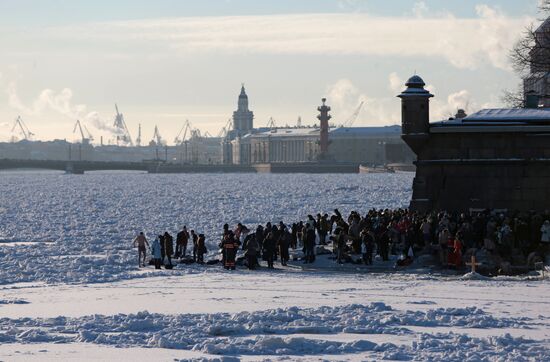 Russian Orthodox believers celebrate Epiphany