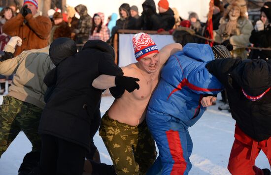 Moscow festival of traditional sports and games in Svyatka