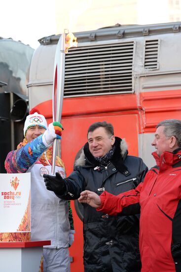 Olympic torch relay. Volgograd