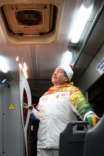 Olympic torch relay. Volgograd