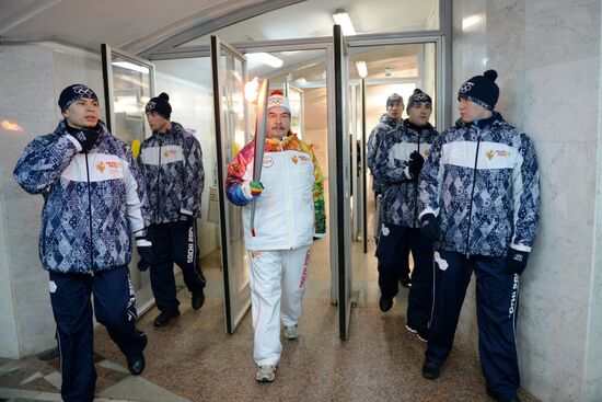Olympic torch relay. Volgograd