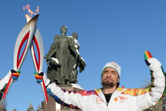 Olympic torch relay. Volgograd